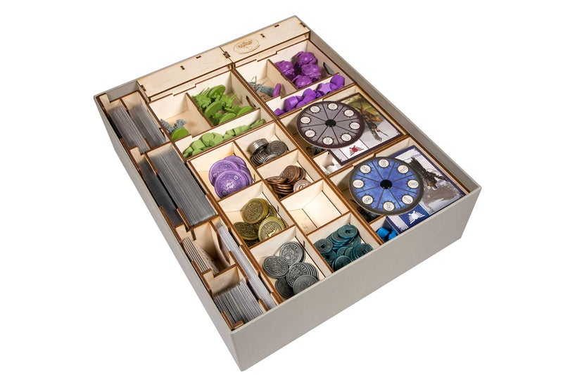 The Broken Token Game Organizer Compatible with Scythe - Wooden Game Organizing Box with Multiple Trays - Image 2